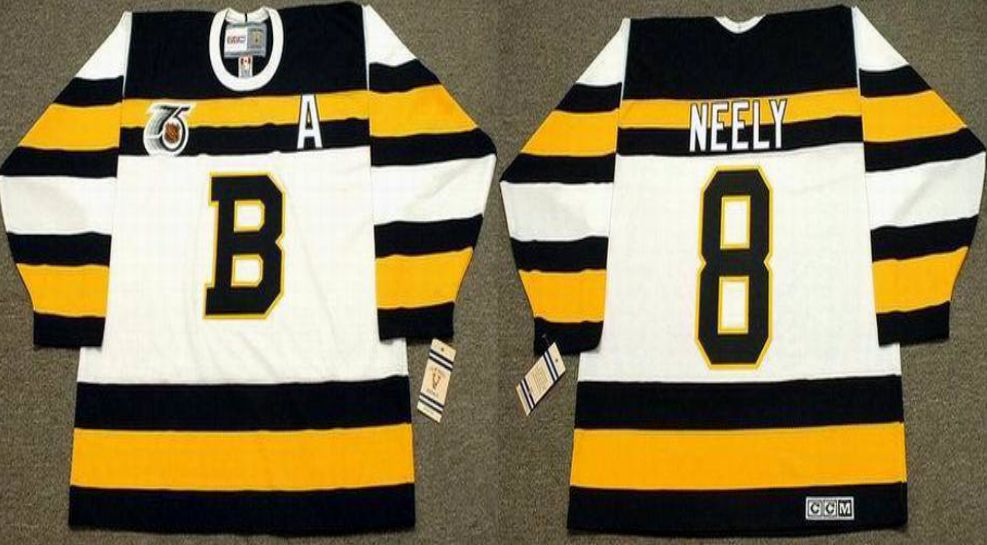 2019 Men Boston Bruins 8 Neely White CCM NHL jerseys1